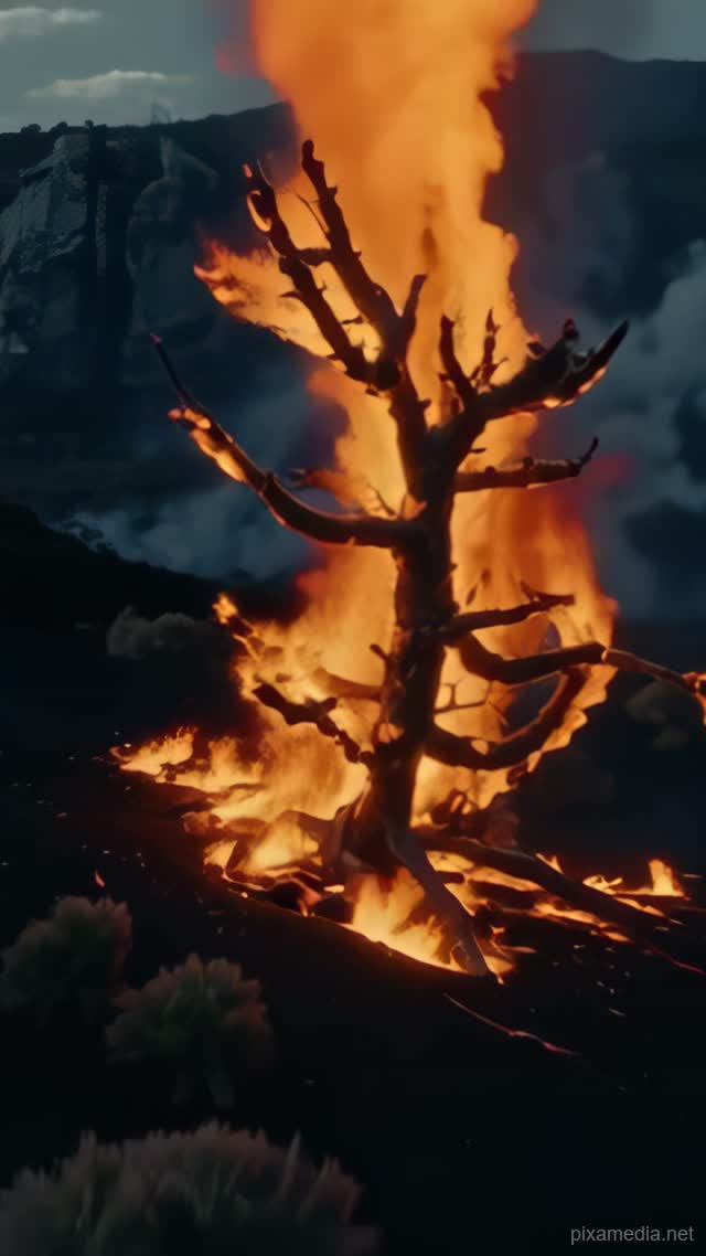 Juniper Burns on Black Basalt - Fire & Explosions AI stock